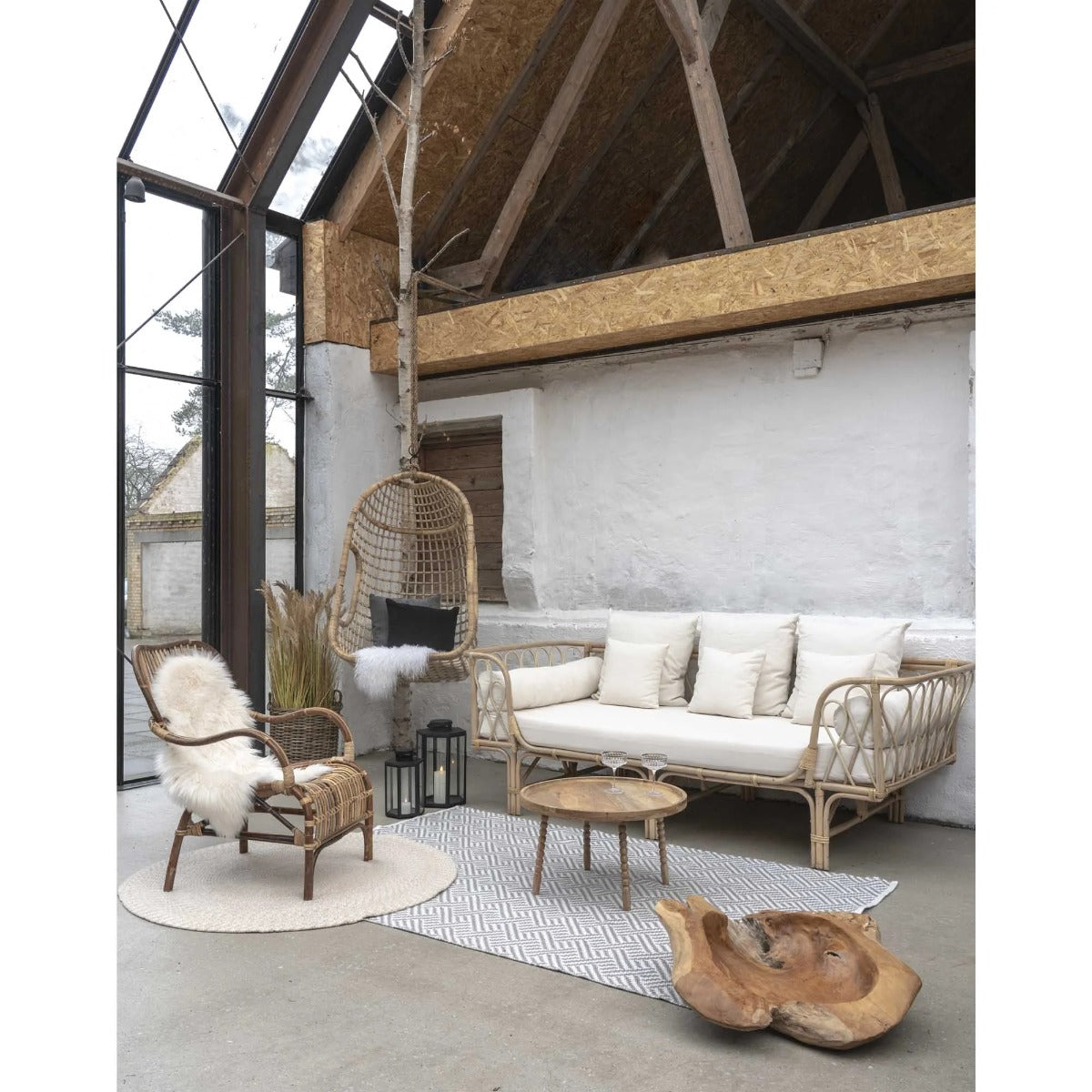 Masuta de cafea JARNIV WOOD Ø60 x 35 CM