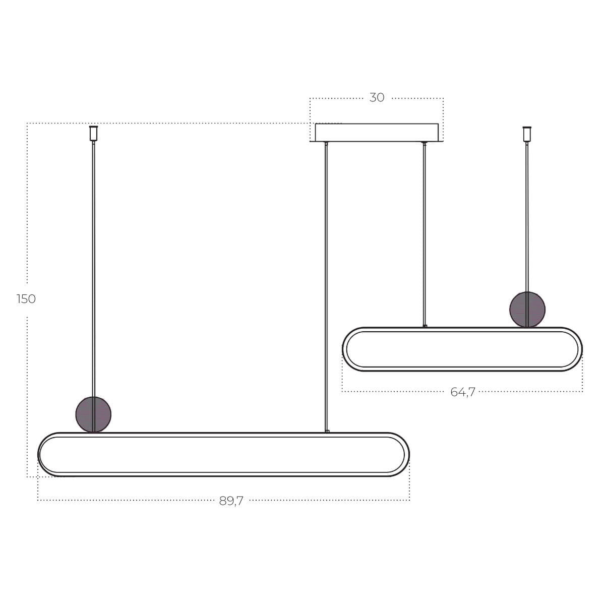 Lampa suspendata dimabila JERSTAL DUO