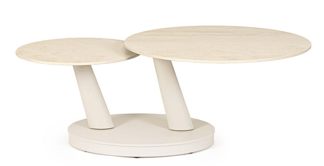 Masuta de cafea JOEL IVORY Ø80/126 x 45 CM