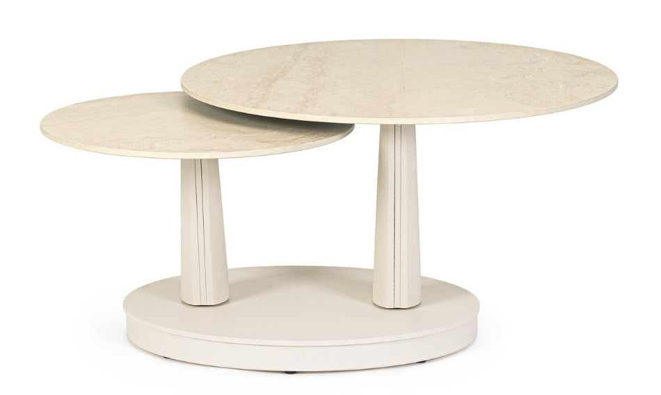 Masuta de cafea JOEL IVORY Ø80/126 x 45 CM