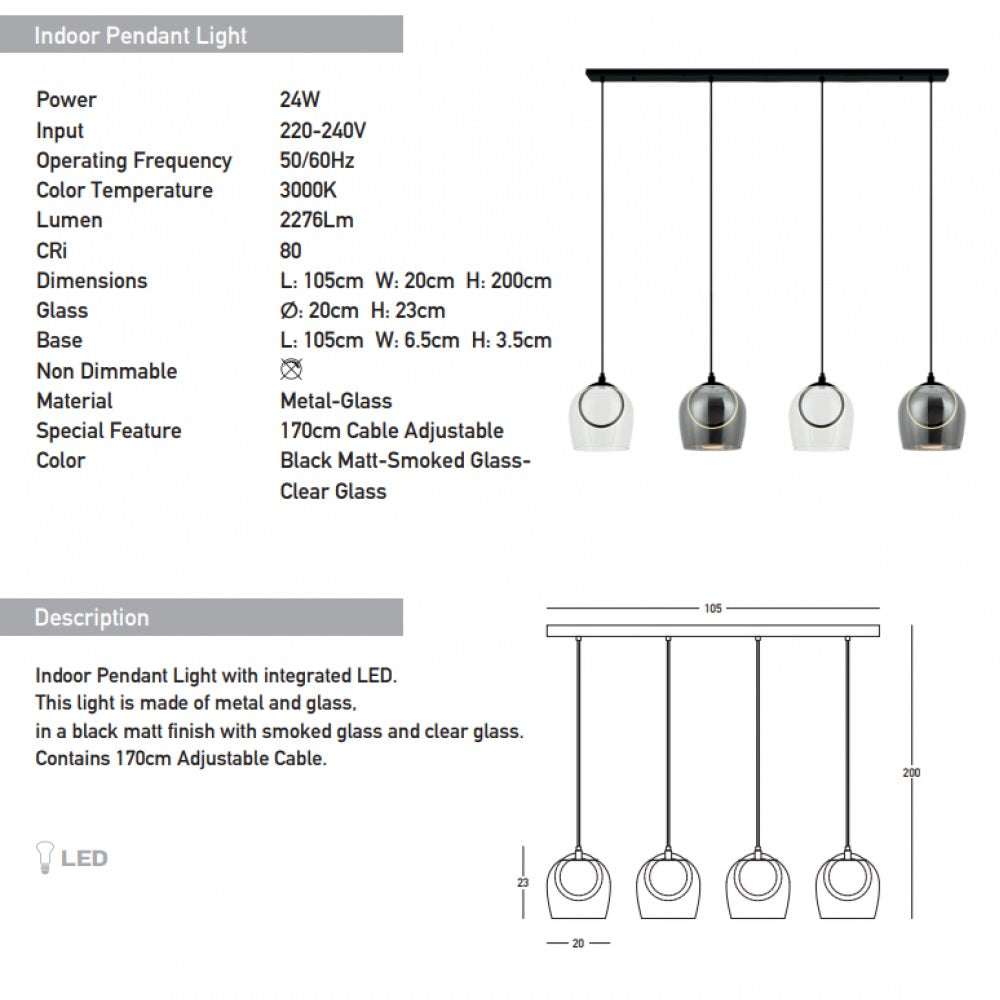 Lampa suspendata JOLIN LINIAR