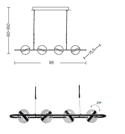 Lampa suspendata JORIM 4L