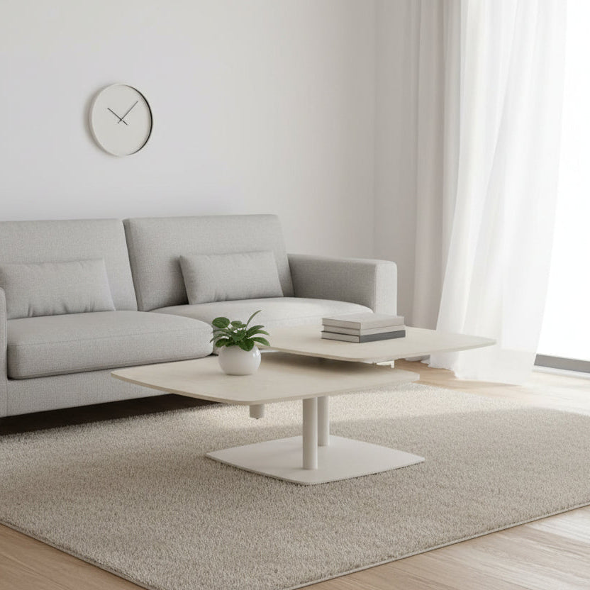 Masuta de cafea JOOSEF IVORY 70/90 x 122 x 35 CM