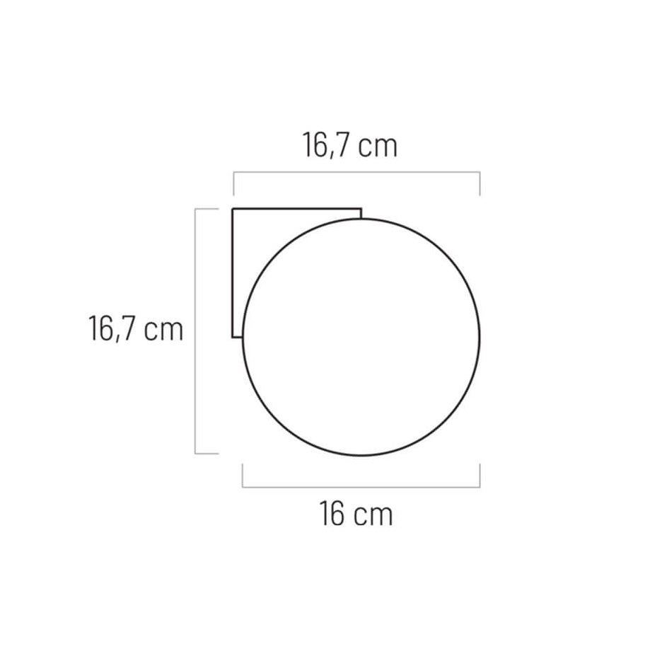 Aplica de perete HERA alama & alb opal