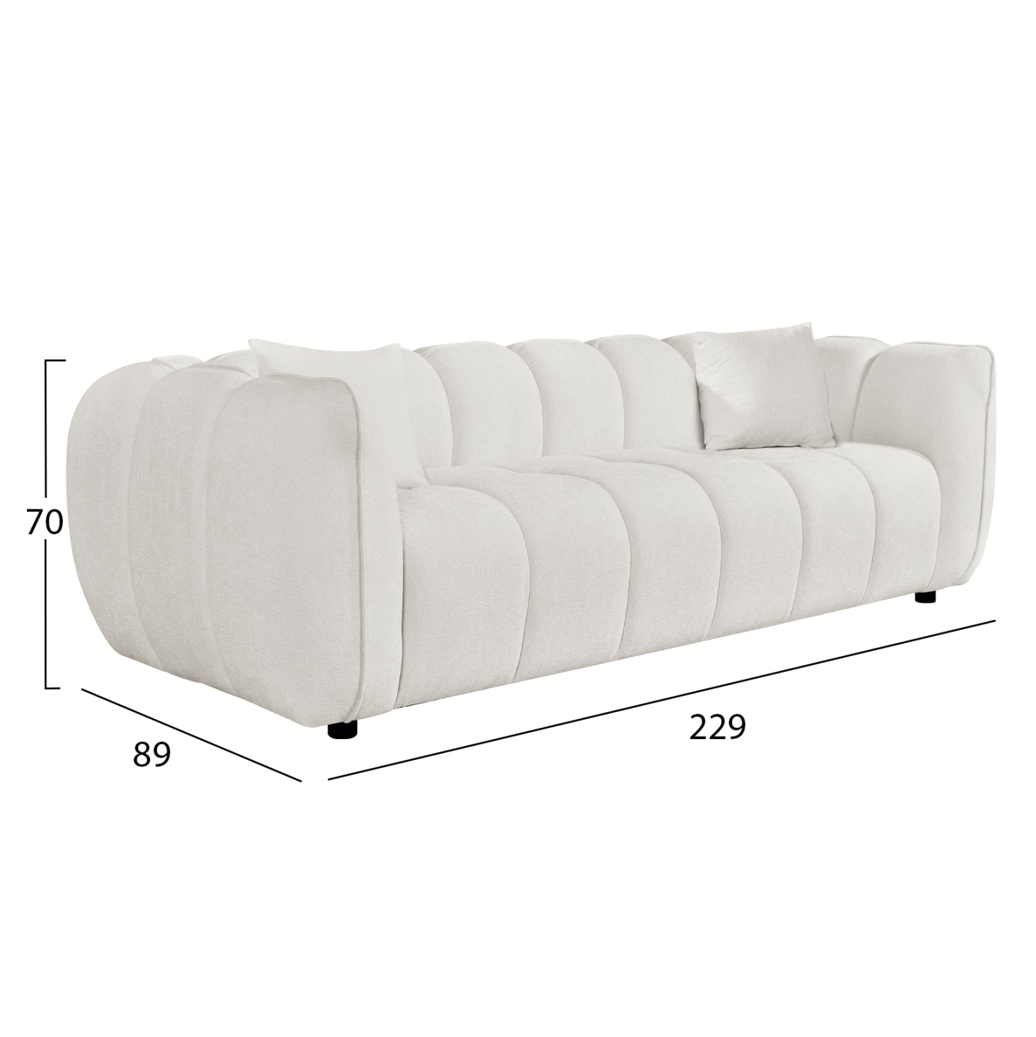 Canapea 3 locuri NIMFA 229 CM