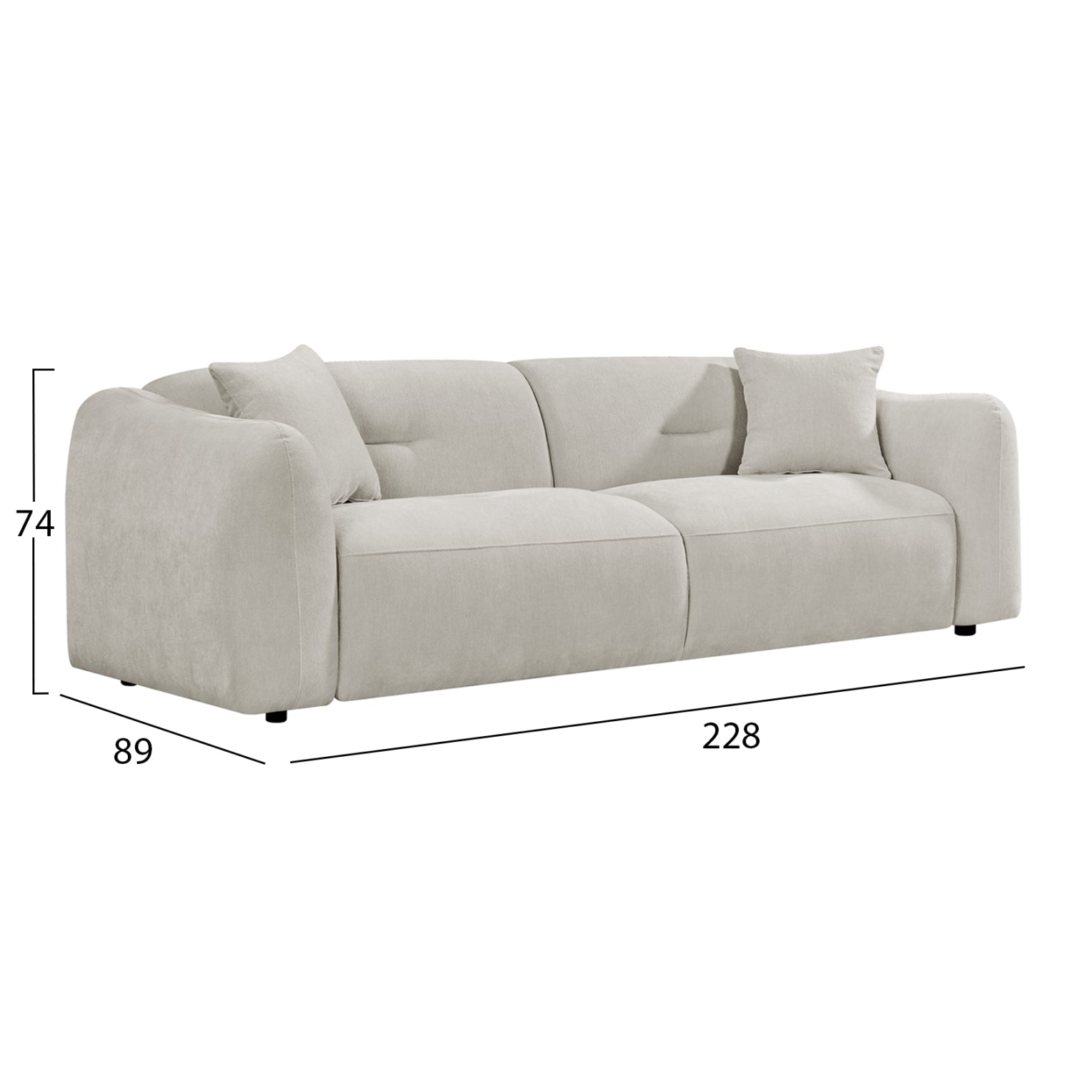Canapea 3 locuri LISTOPAD 228CM