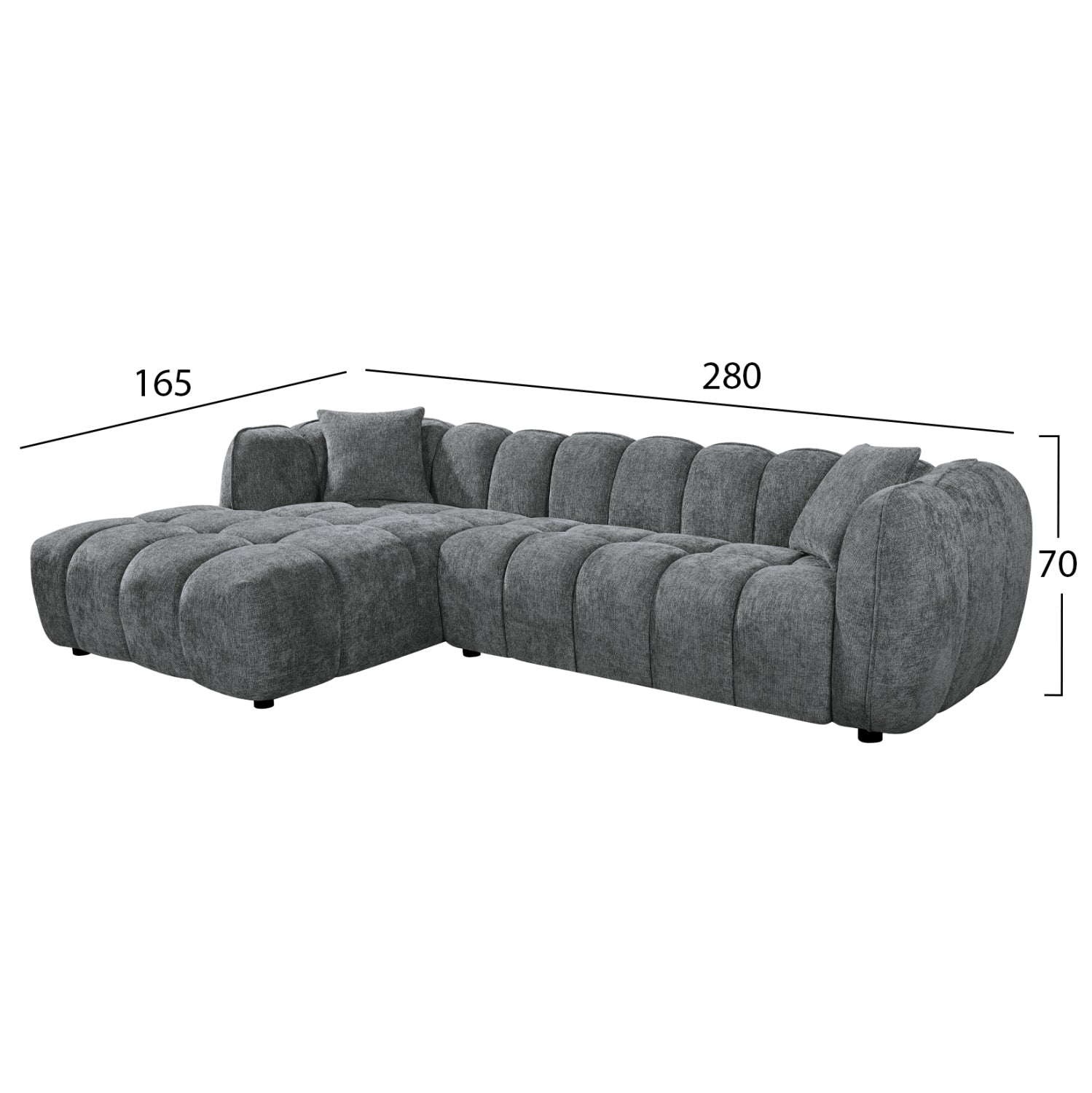 Coltar stanga POMARAN 280 CM