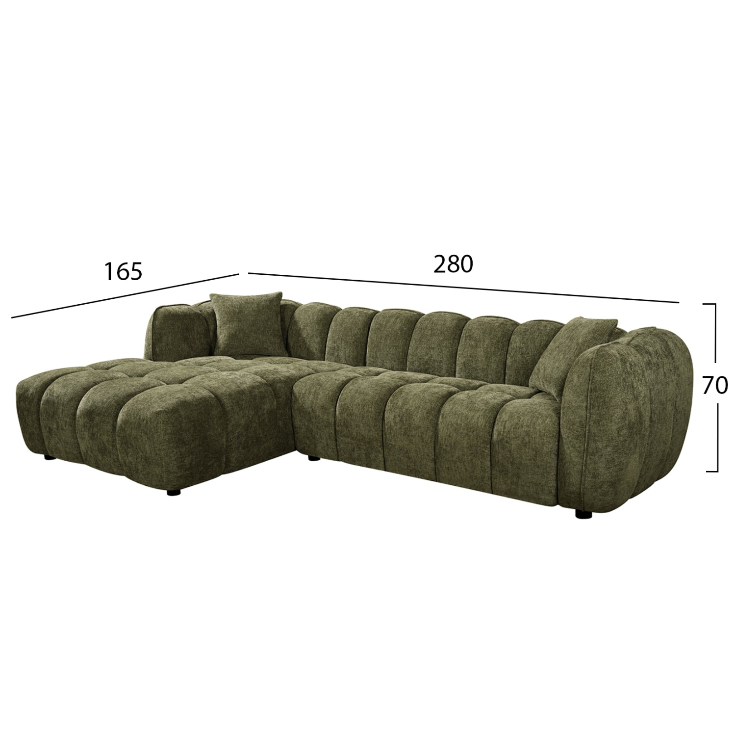 Coltar stanga POMARAN 280 CM