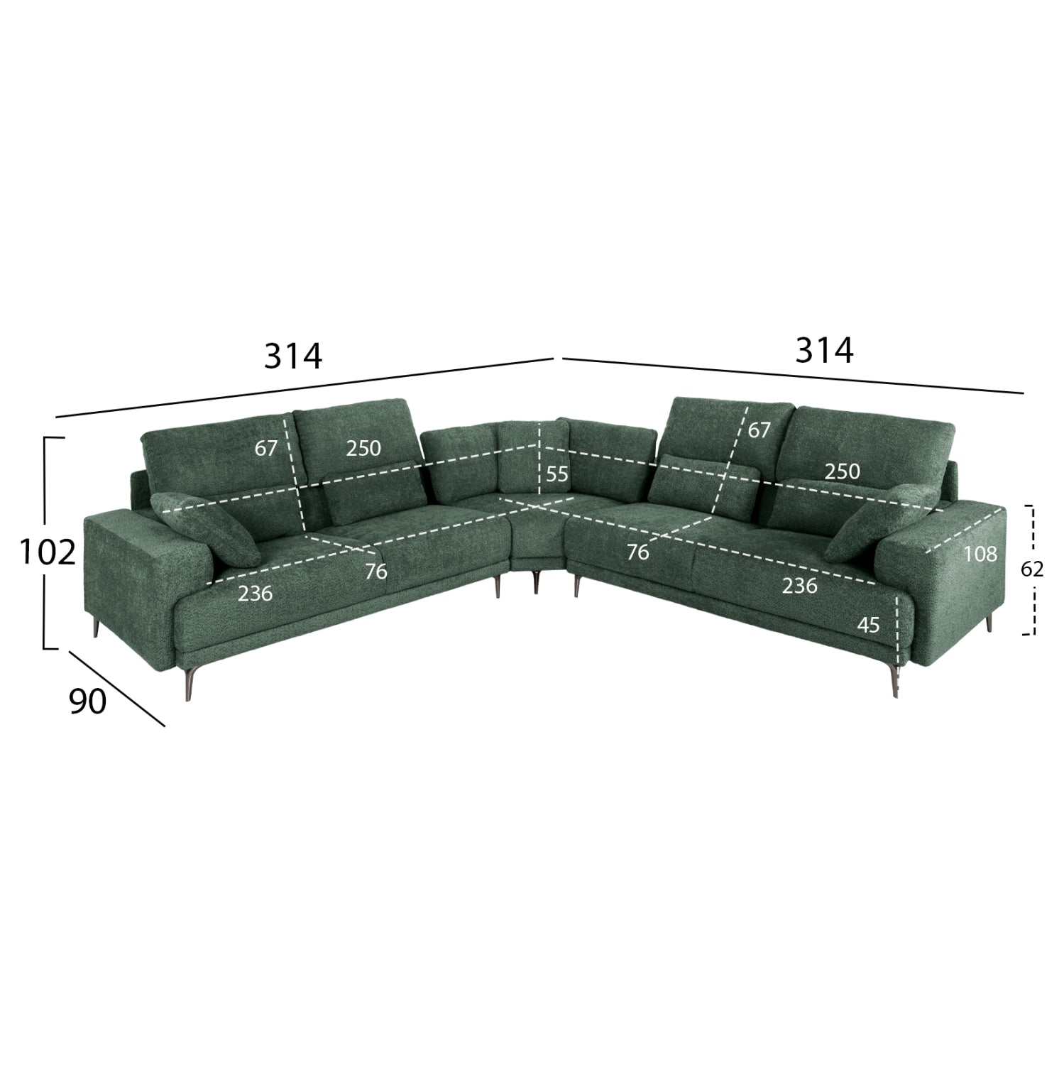 Coltar GLOS 314 CM