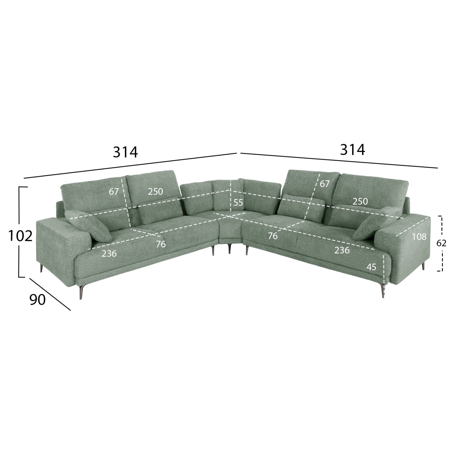 Coltar GLOS 314 CM