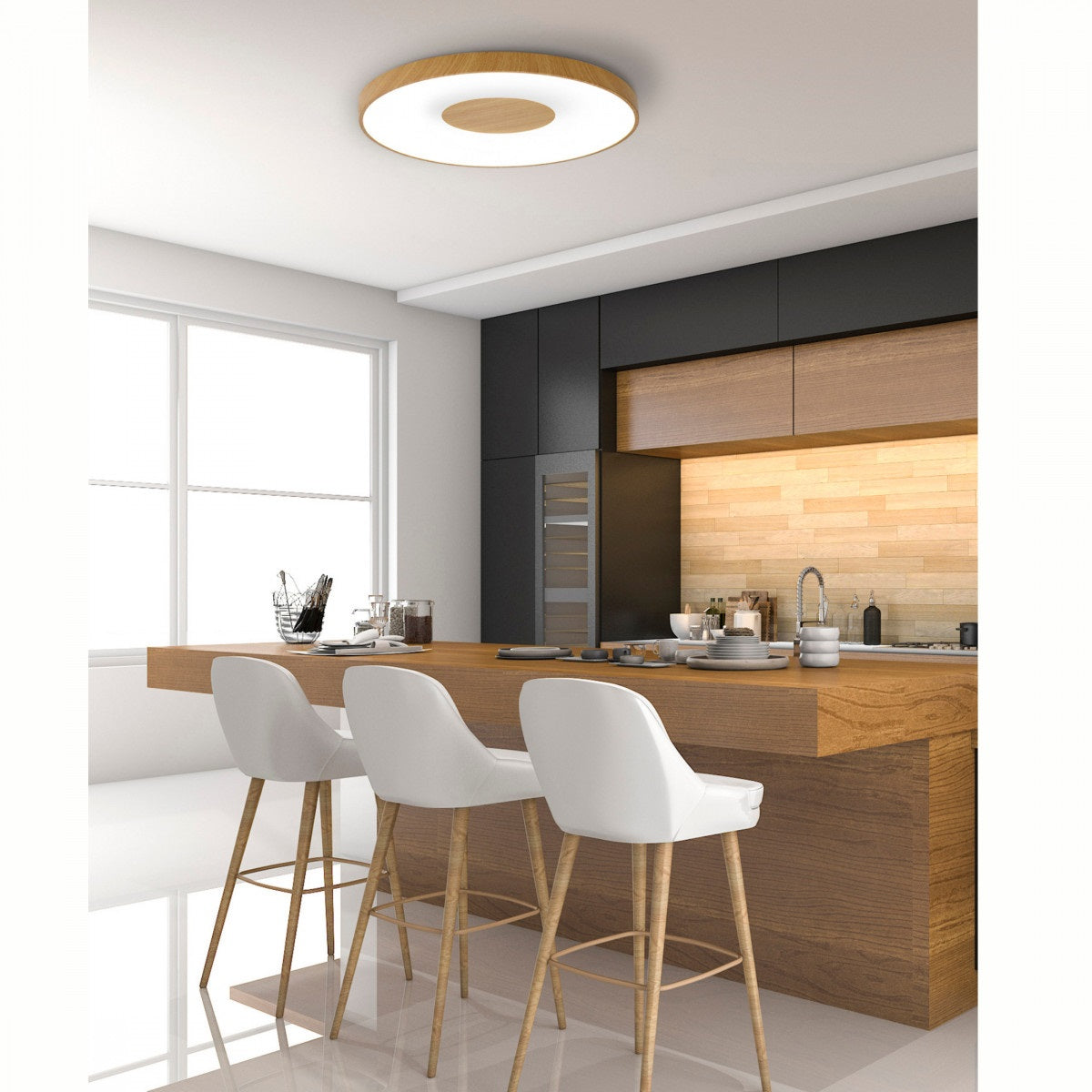 Plafoniera dimabila KARELY WOOD