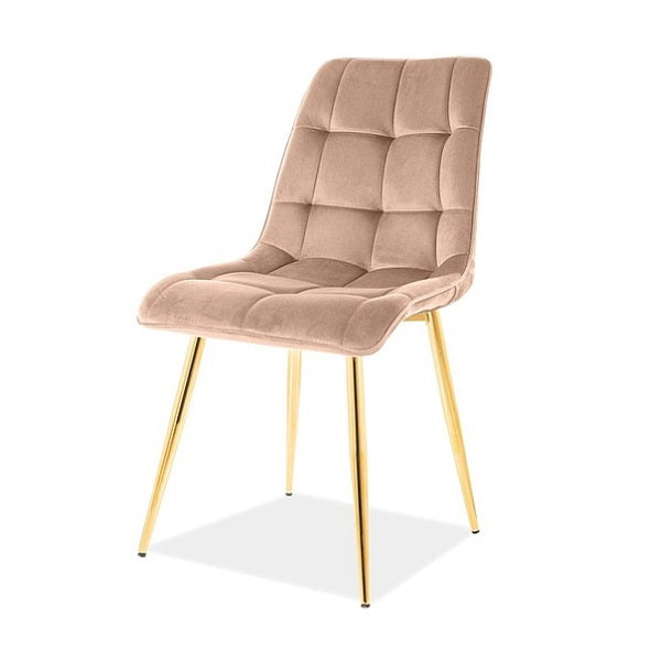 Scaun KIM GOLD-VELVET