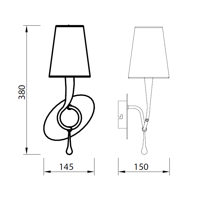 Aplica de perete ALESA UNO