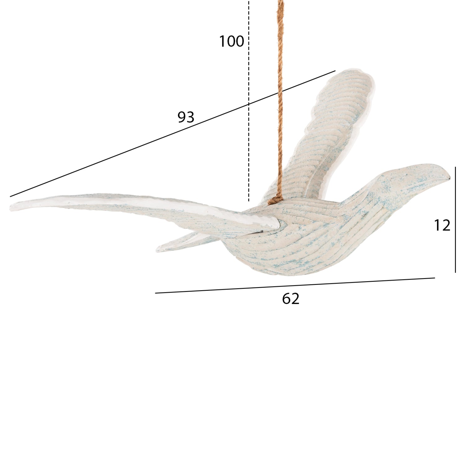 Decoratiune ALBAVIO BIRD 93 CM