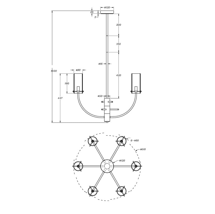 Lampă suspendată ARCOS