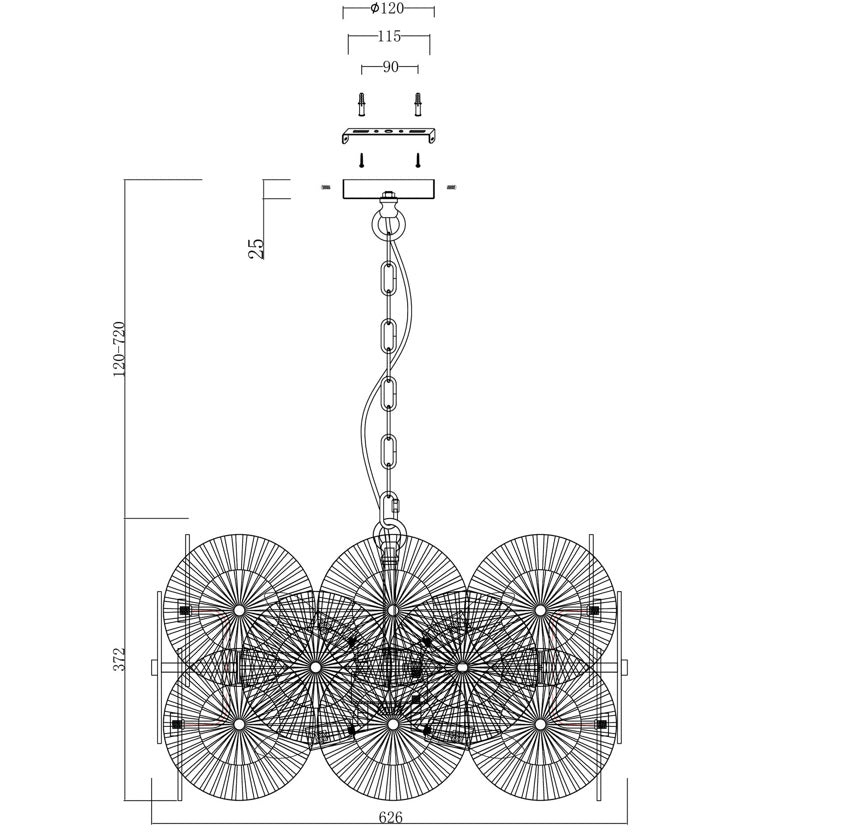 Lampă suspendată ASTERA Ø 63 cm