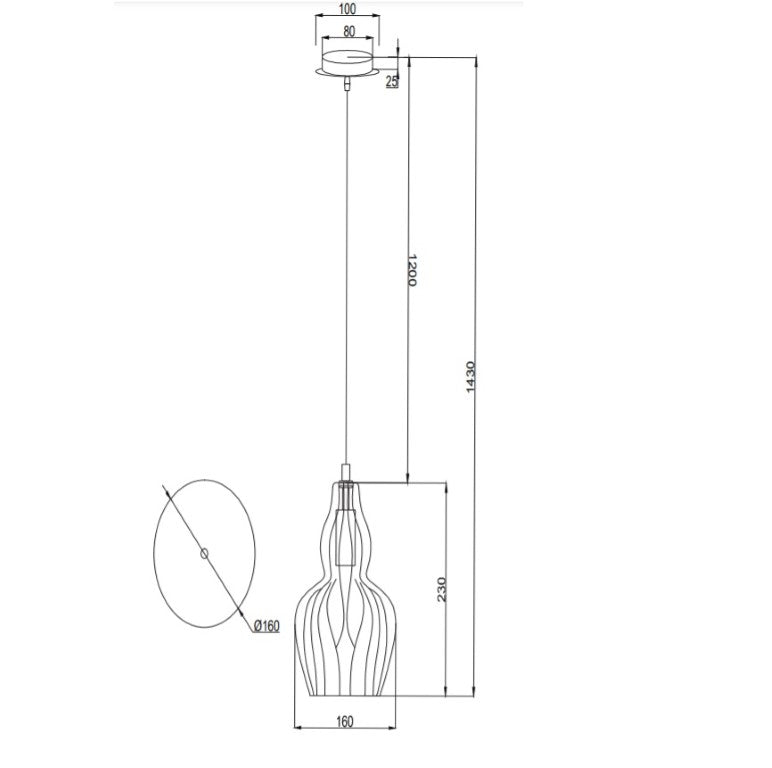 Lampă suspendată EUSTOM