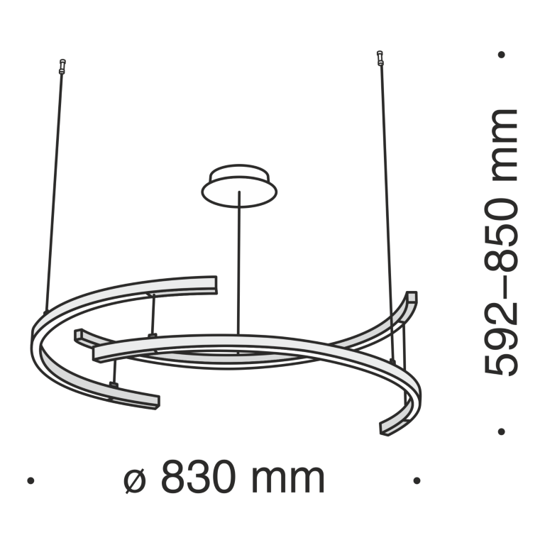 Lampă suspendată LINEA ROUND 52W
