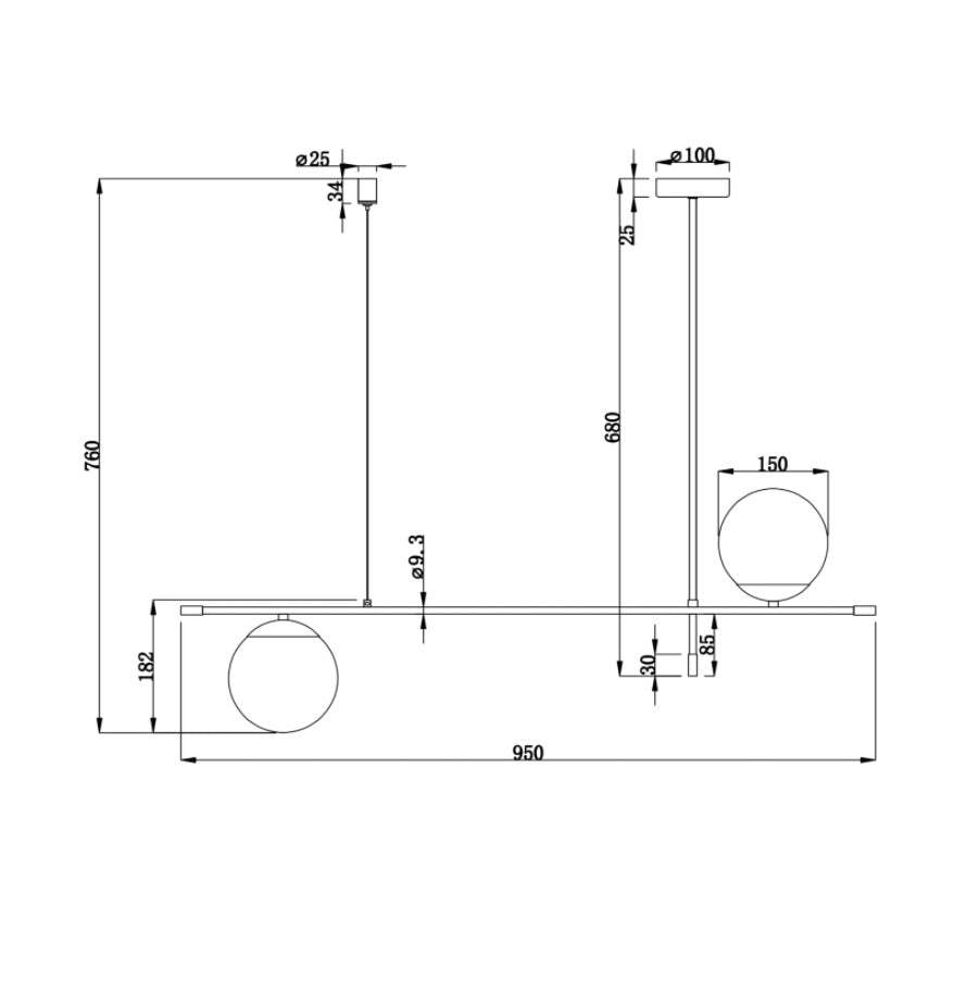 Lampă suspendată NOSTALGIC 2L