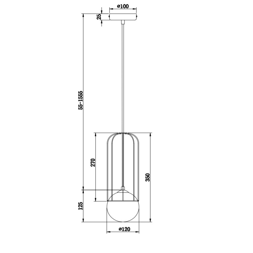 Lampă suspendată TELFOR Ø 12 cm