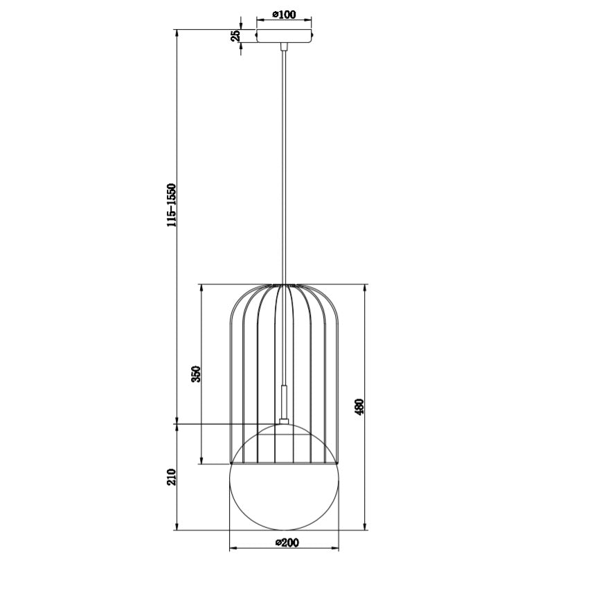Lampă suspendată TELFOR Ø 20 cm