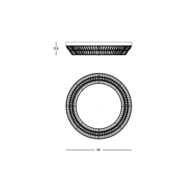 Plafoniera dimabila LARIS ANTIQUE BRASS 55W