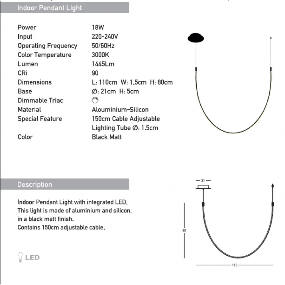 Lampa suspendata dimabila LARON