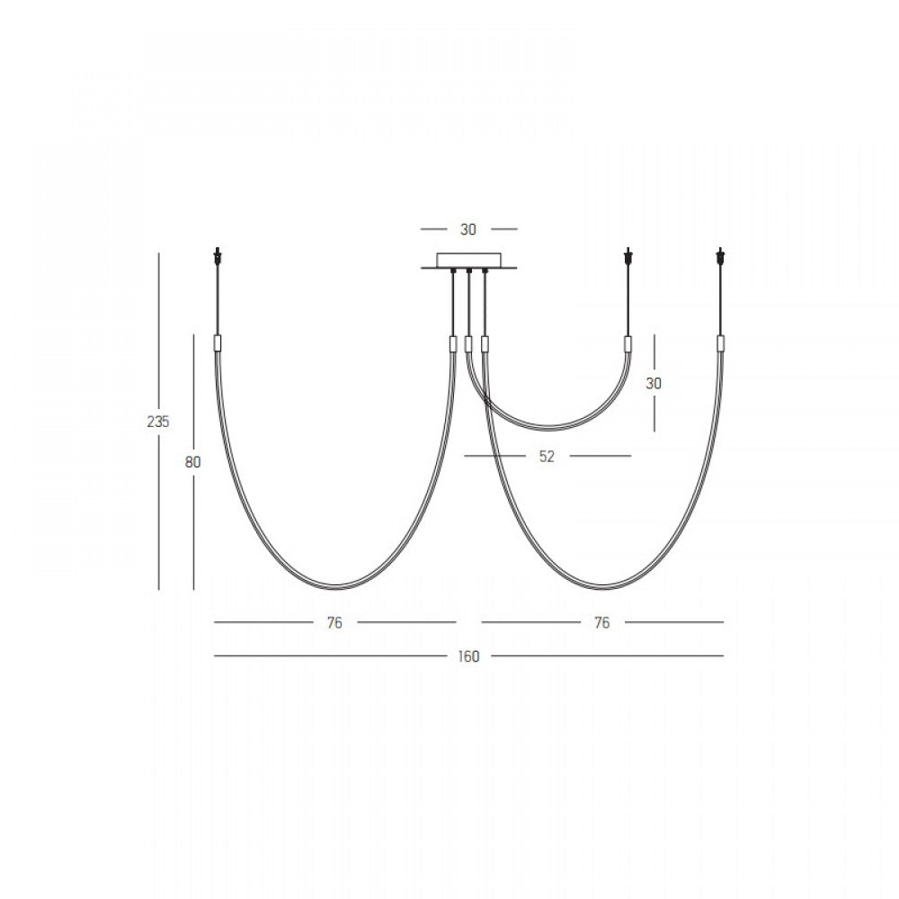 Lampa suspendata dimabila LARON TRIPLE