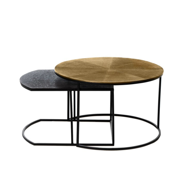 Set 2 masute de cafea LARONA Ø74 x 45/64x52x39 CM