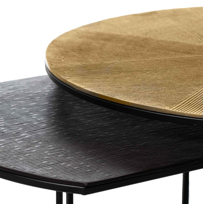 Set 2 masute de cafea LARONA Ø74 x 45/64x52x39 CM