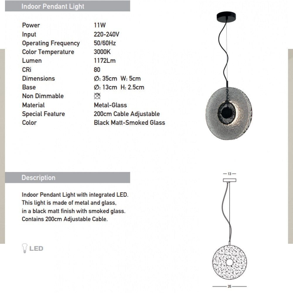 Lampa suspendata LARSIN 35CM