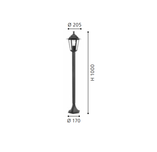 Lampa stativa de exterior LATERNA 1L