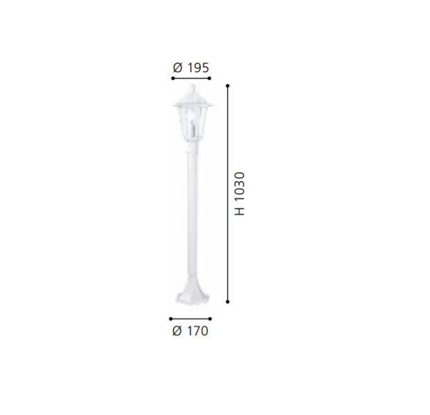 Lampa stativa de exterior LATERNA 1L WHITE