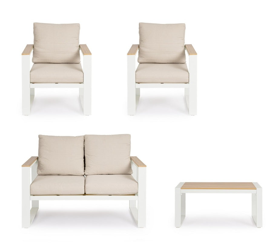 Set pentru exterior LEANDRO WHITE 4PCS