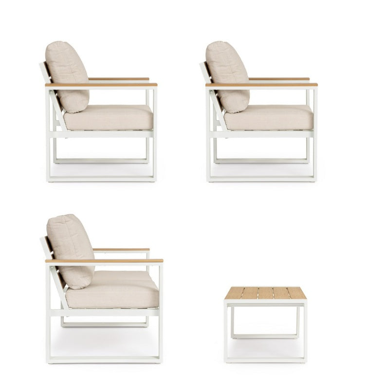 Set pentru exterior LEANDRO WHITE 4PCS