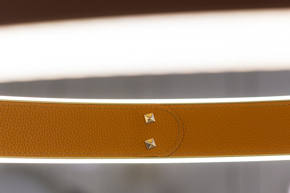 Lampa suspendata LEATHER R coffee & orange