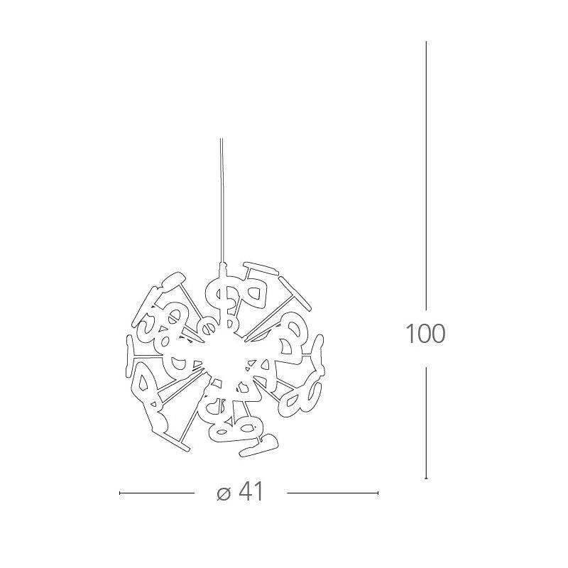 Lampă suspendată LETTERINE