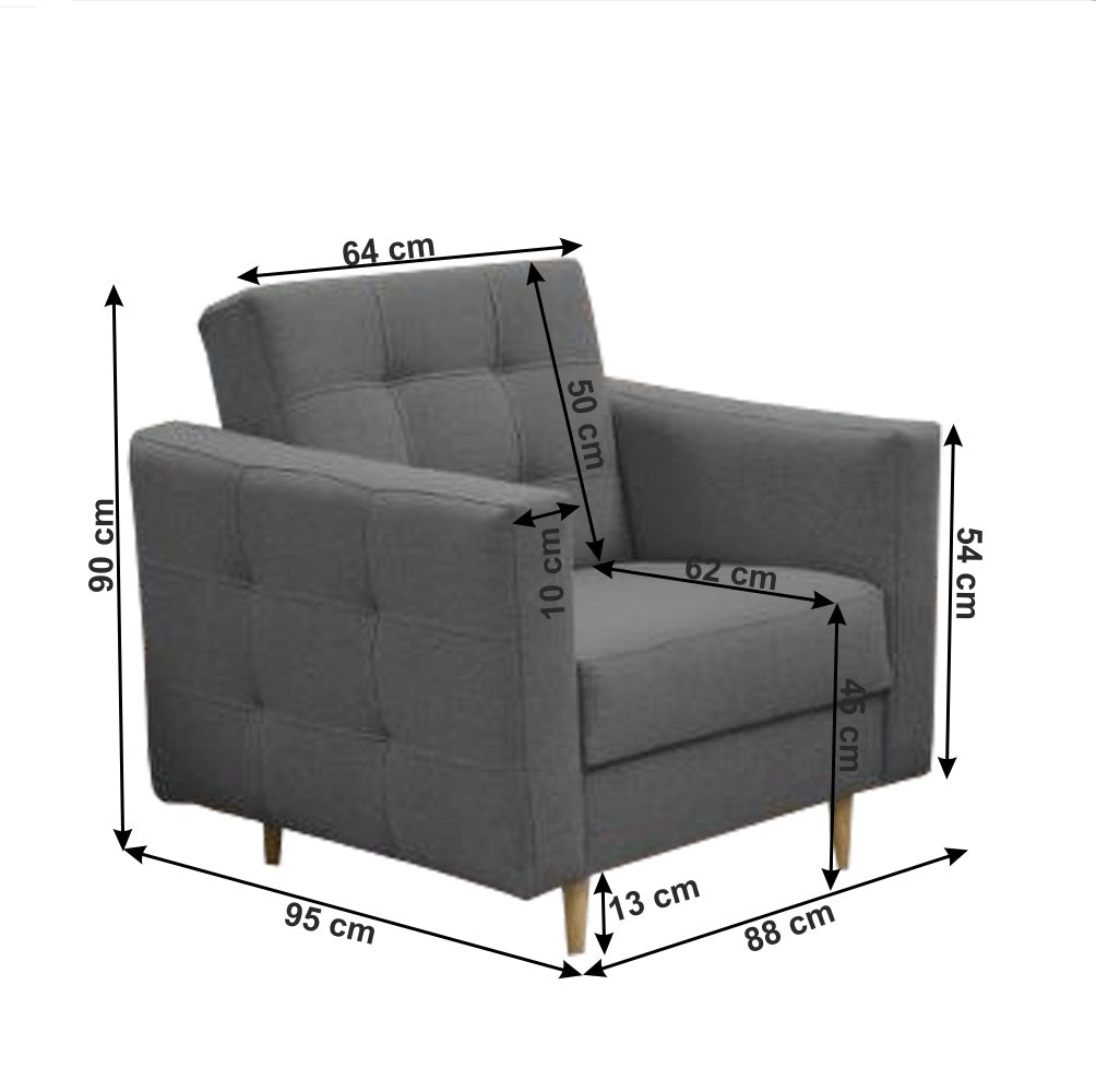 Canapea extensibila 3 locuri LEVISTON 3+2 207 CM