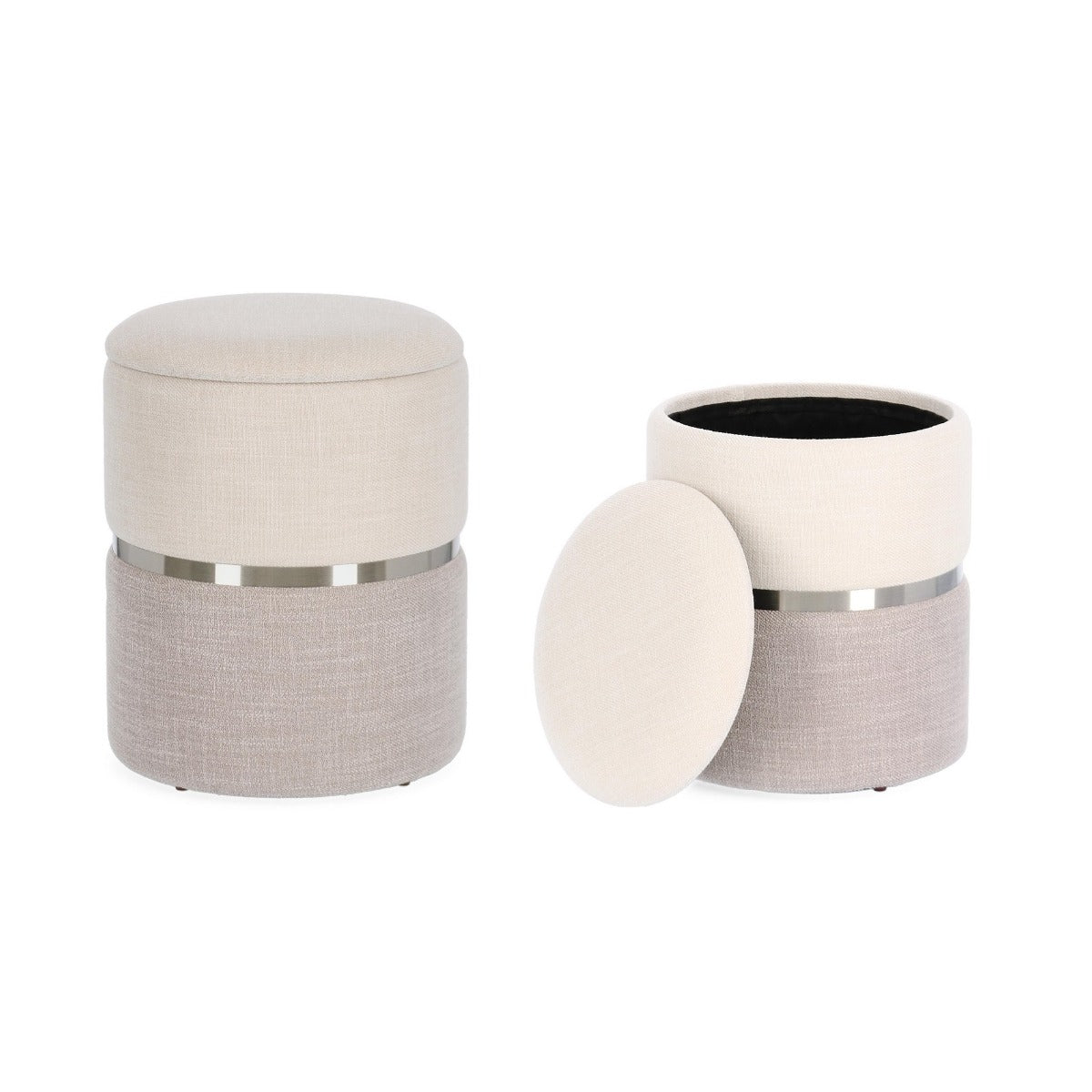 Set 2 taburete RADINKA Ø31/36 CM