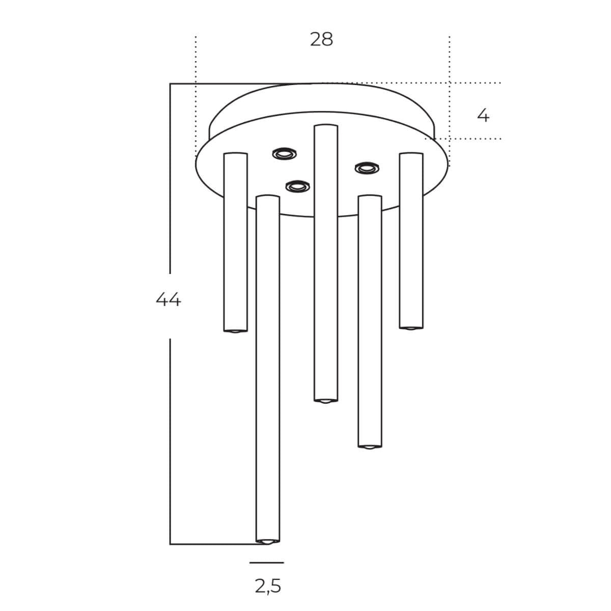 Plafoniera dimabila LIOVA FIVE