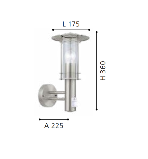 Aplica de perete LISIO cu senzor