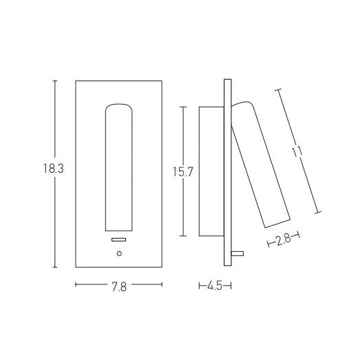 Aplica de perete incastrata LOMPAS