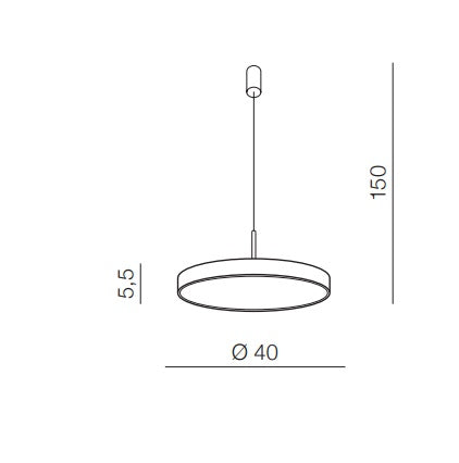 Lampa suspendata dimabila LUDVIK Ø40 CM