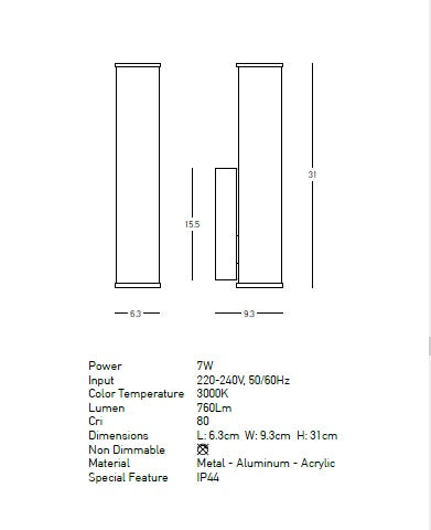 Aplica de perete LUKEN