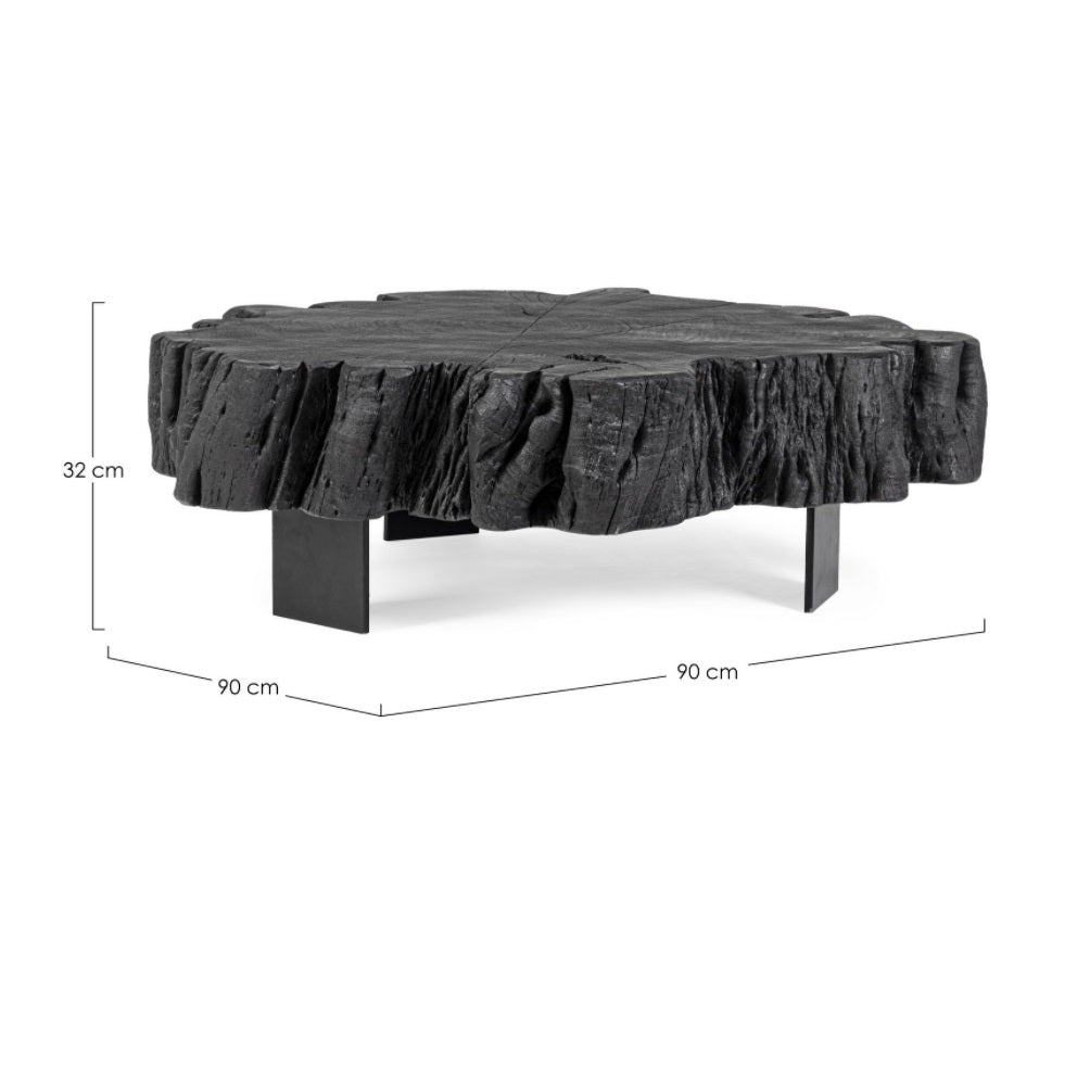 Masuta de cafea KEVAL BLACK 90 x 90 x 32 CM