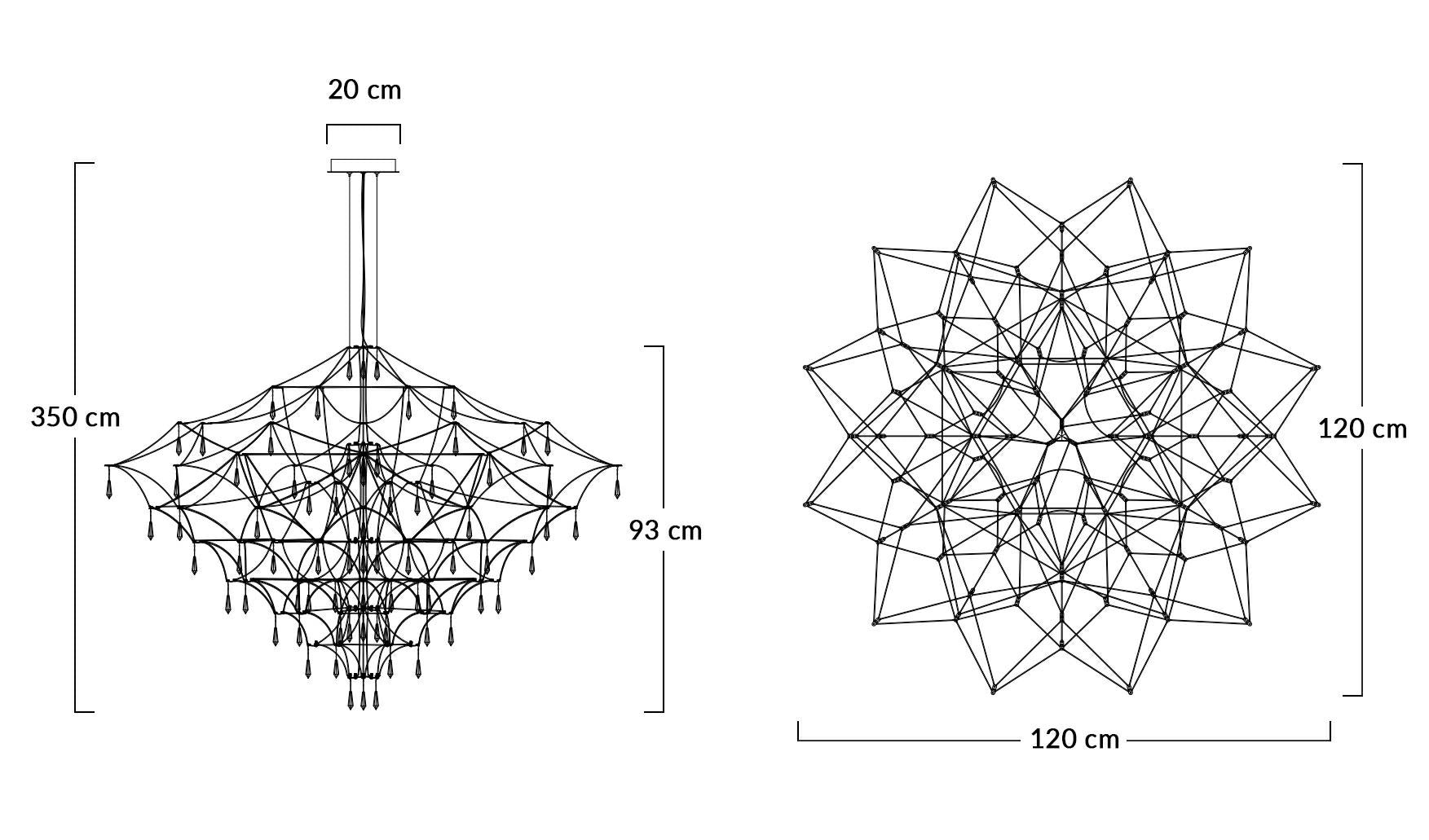 Candelabru MAGDALIN Ø120 CM