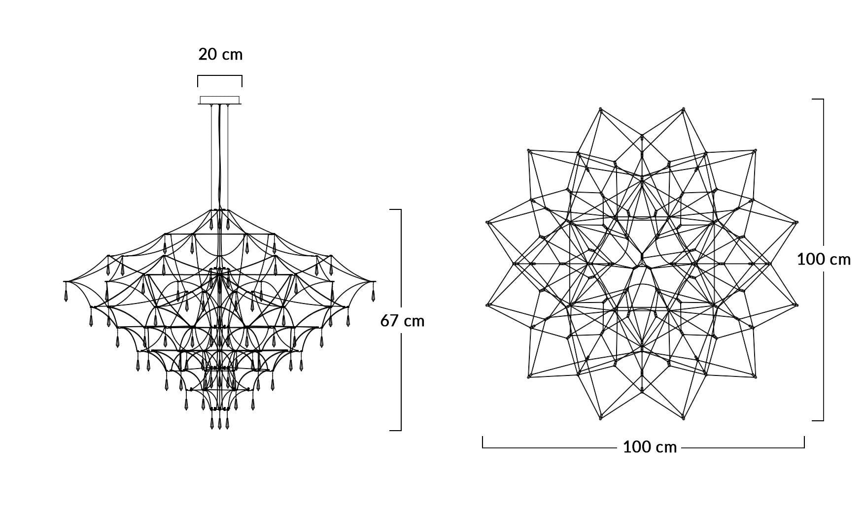 Candelabru MAGDALIN Ø100 CM