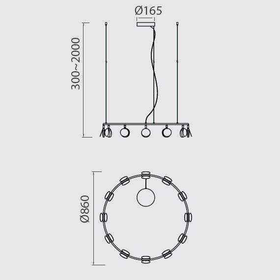 Lampă suspendată SELA BIG