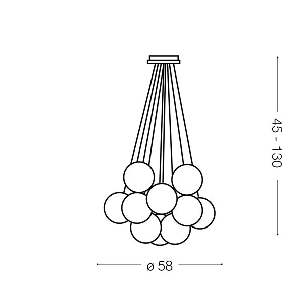 Lampă suspendată MAPA PLUS 11L