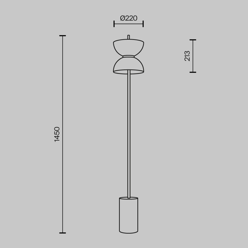 Lampadar MARLOT GOLD&GREY